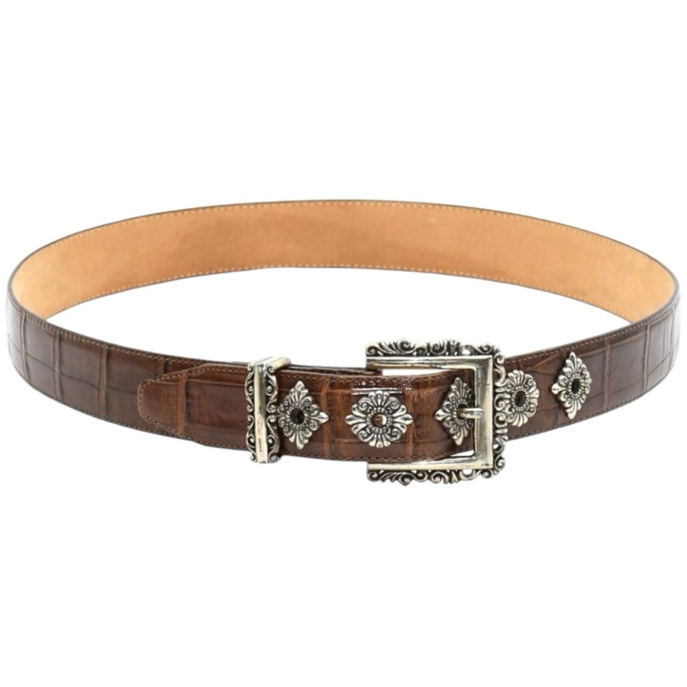 Brighton Brown Faux Alligator Vintage Fall Belt